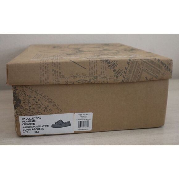 Free People Women's Sz 38.5 US 8.5 Coral Almost Paradise Platform Sandals - Picture 11 of 12